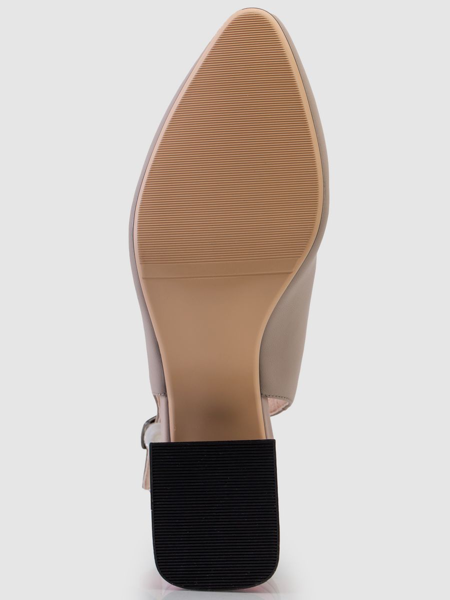 слингбэки женские на каблуке туфли кожаные с открытой пяткой HL061-011