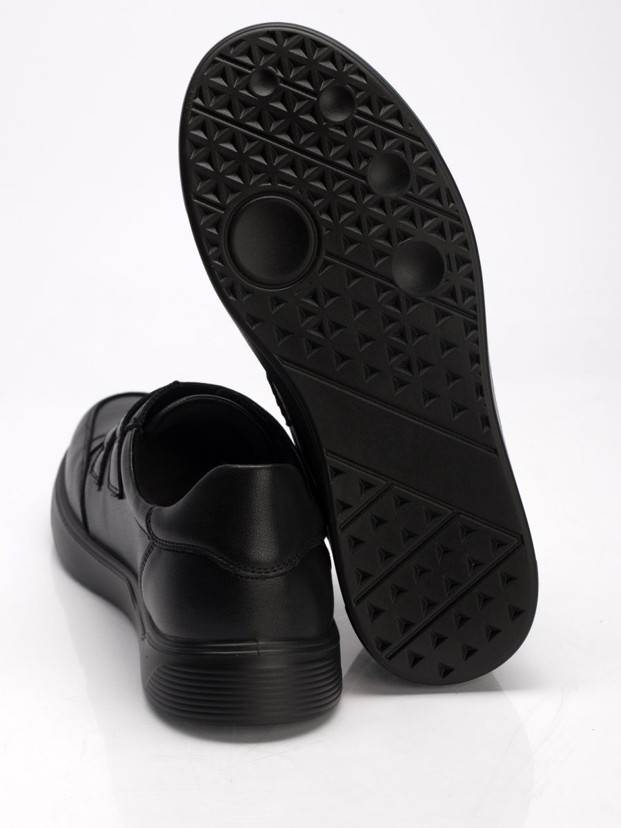 Кроссовки для мальчика натуральная кожа черные подростковые KPA005-010