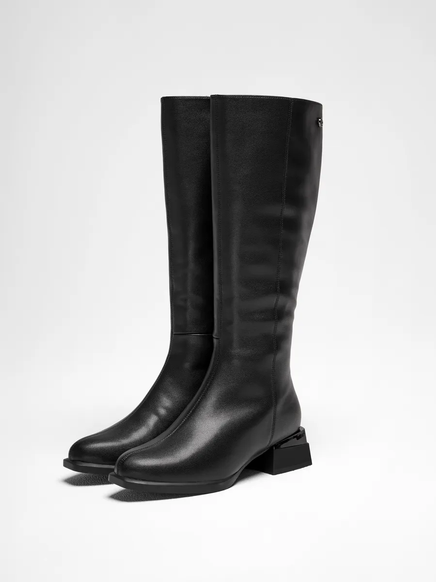 Сапоги женские зимние натуральная кожа на каблуке U600-030k