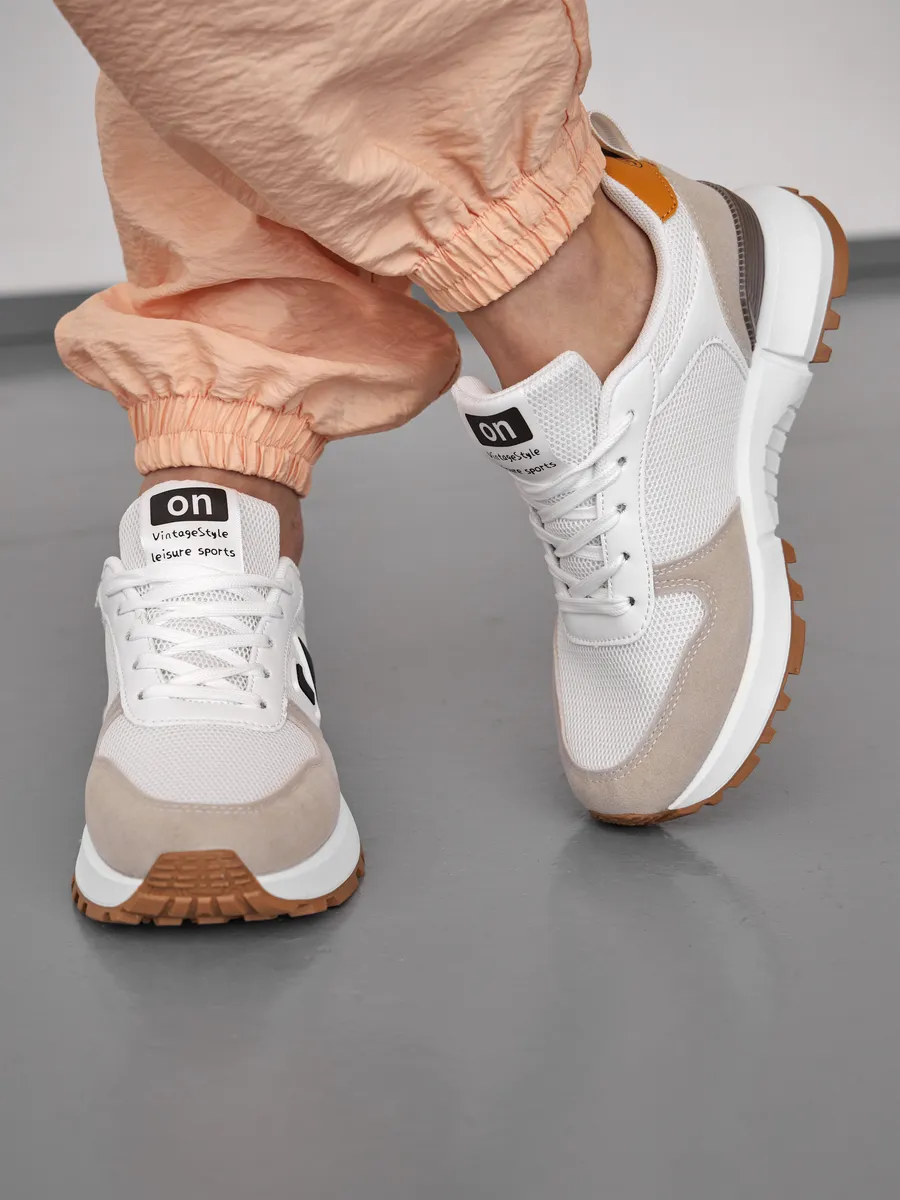 Кроссовки женские демисезонные белые спортивные для фитнеса AG022-021