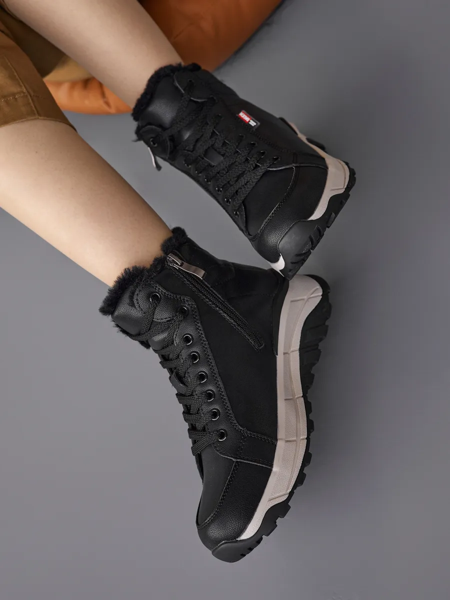 Ботинки женские зимние натуральная кожа на платформе RN207-061