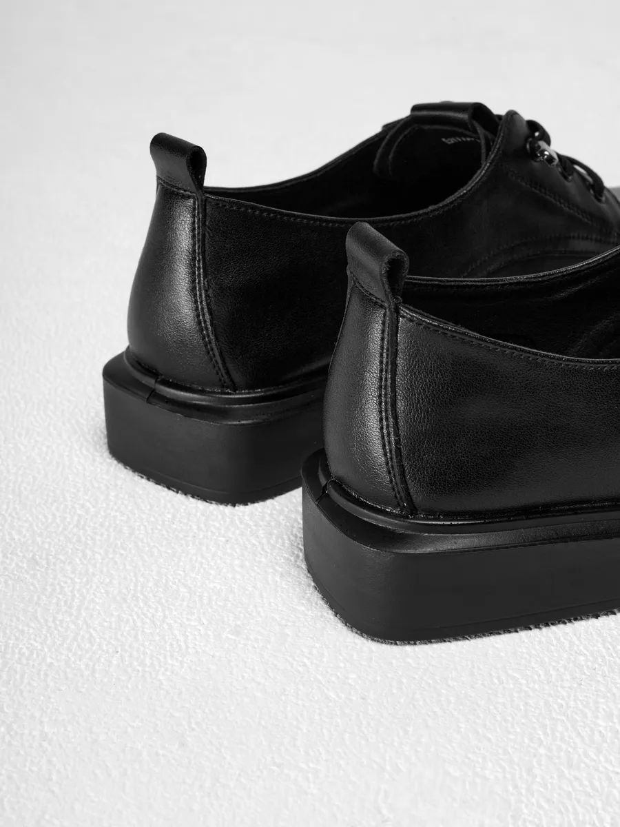 Туфли женские осенние на низком каблуке натуральная кожа EH119-130