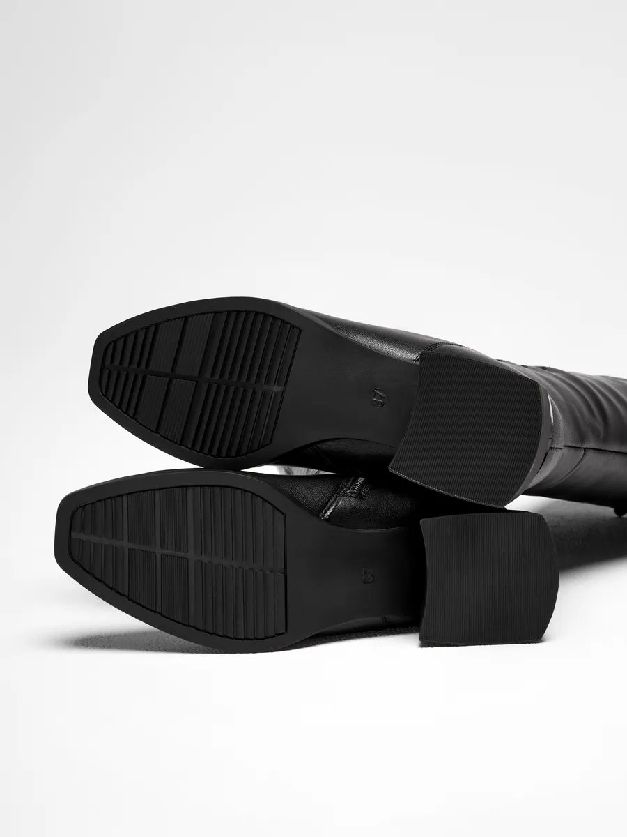 Сапоги женские зимние натуральная кожа на каблуке U600-030k