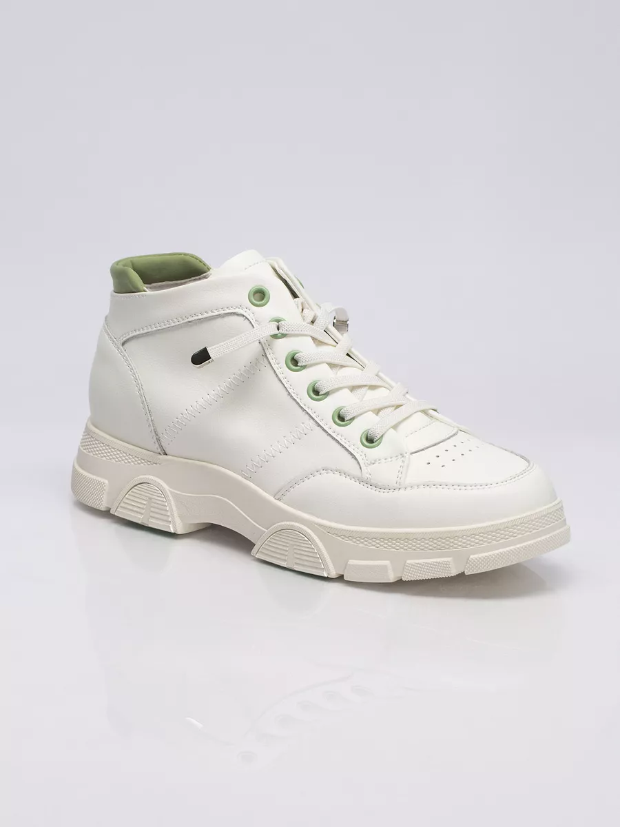 Кроссовки женские натуральная кожа белые на платформе XJU-22442-2B-SP-K