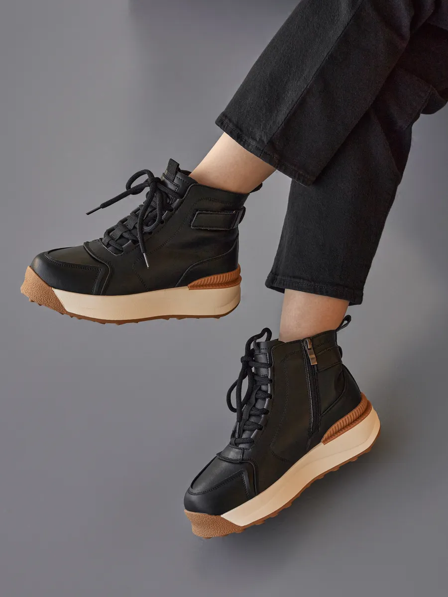 Ботинки женские зимние натуральная кожа спортивные 42-ZBE34-1-101