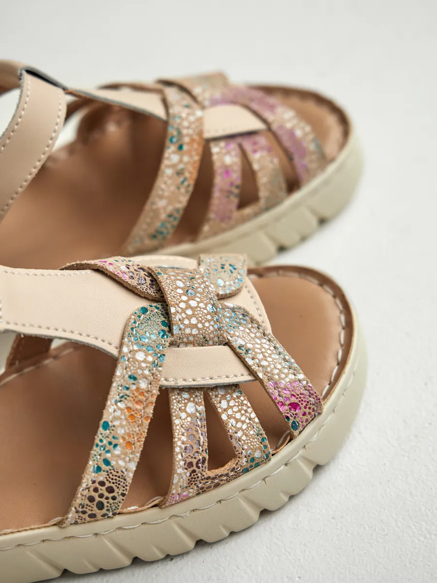 Босоножки женские летние натуральная кожа без каблука RN247-013