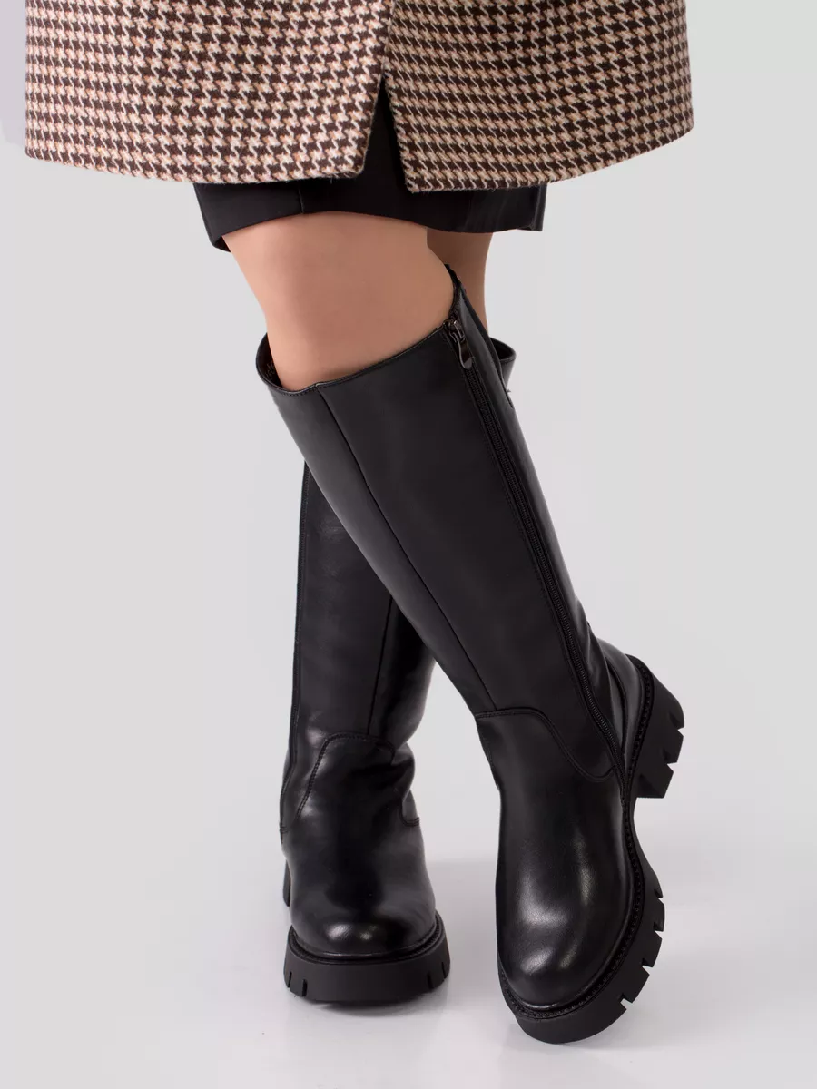 Сапоги зимние натуральная кожа на каблуке XLU-67036-0501-SW