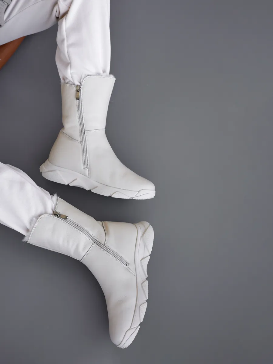 Полусапожки зимние натуральная кожа натуральная шерсть 21R2-6-120Z