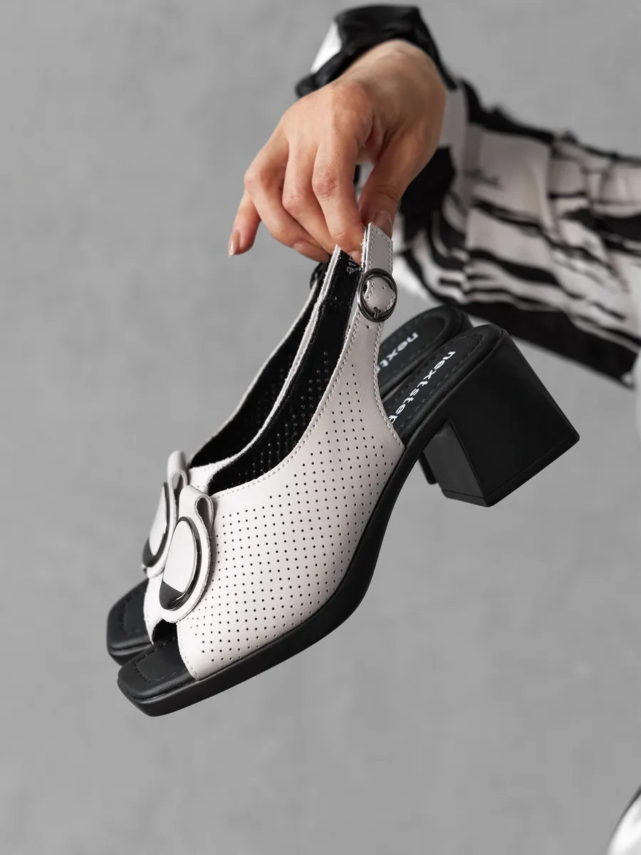 Босоножки слингбэки женские летние натуральная кожа 31F5-36-021