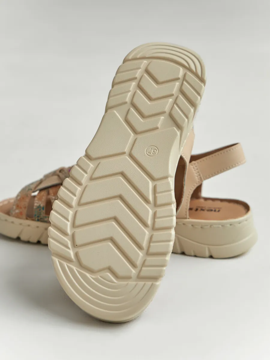 Босоножки женские летние натуральная кожа без каблука RN247-013