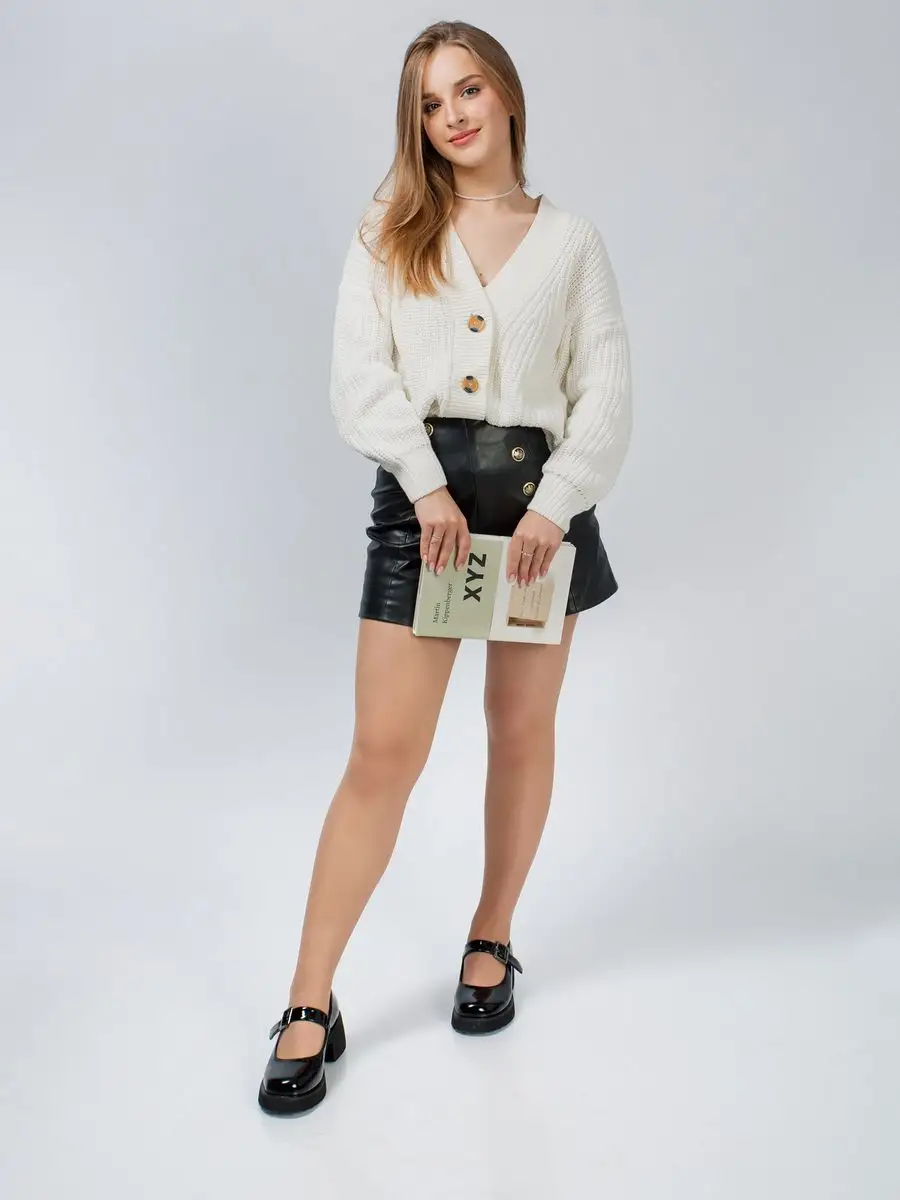 Туфли женские натуральная кожа черные на низком каблуке KF329-011K