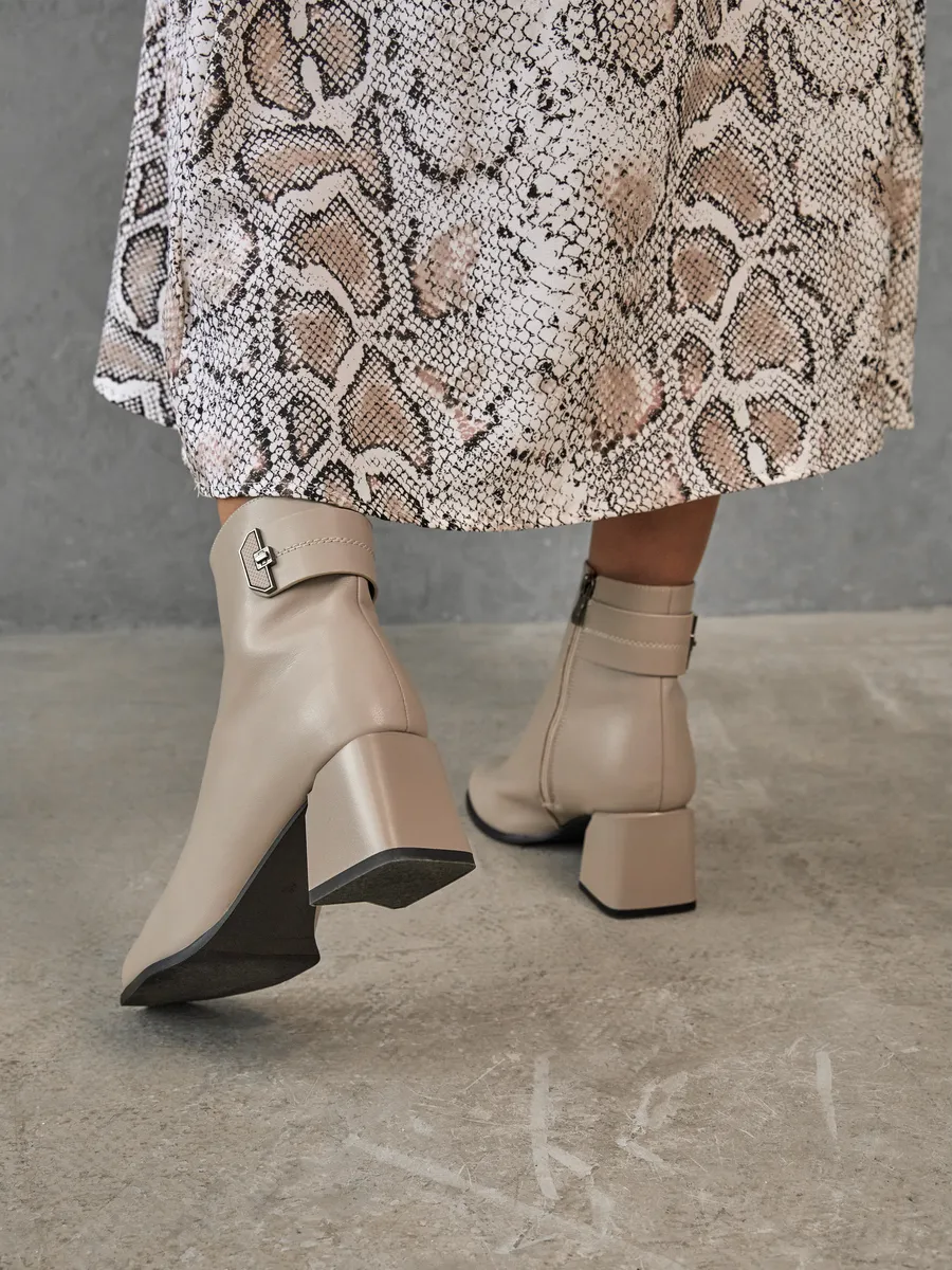 Ботильоны женские демисезонные натуральная кожа на каблуке 51-DBA9-8-108