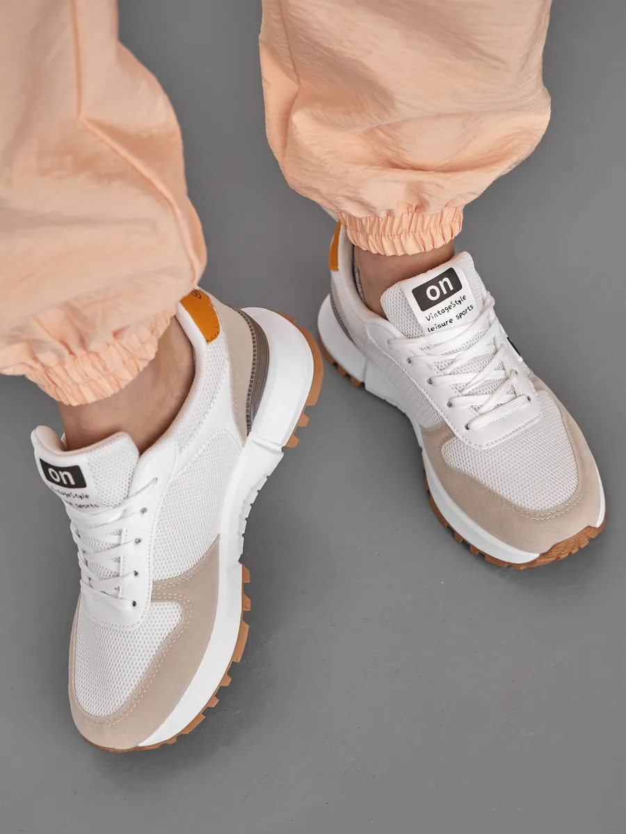 Кроссовки женские демисезонные белые спортивные для фитнеса AG022-021