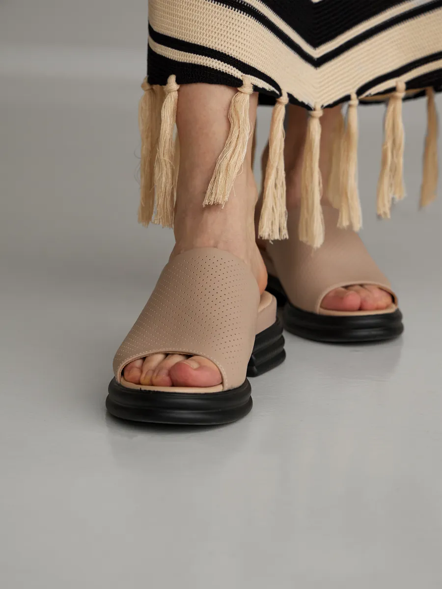 Сабо женские кожаные натуральные летние на платформе DL005-052