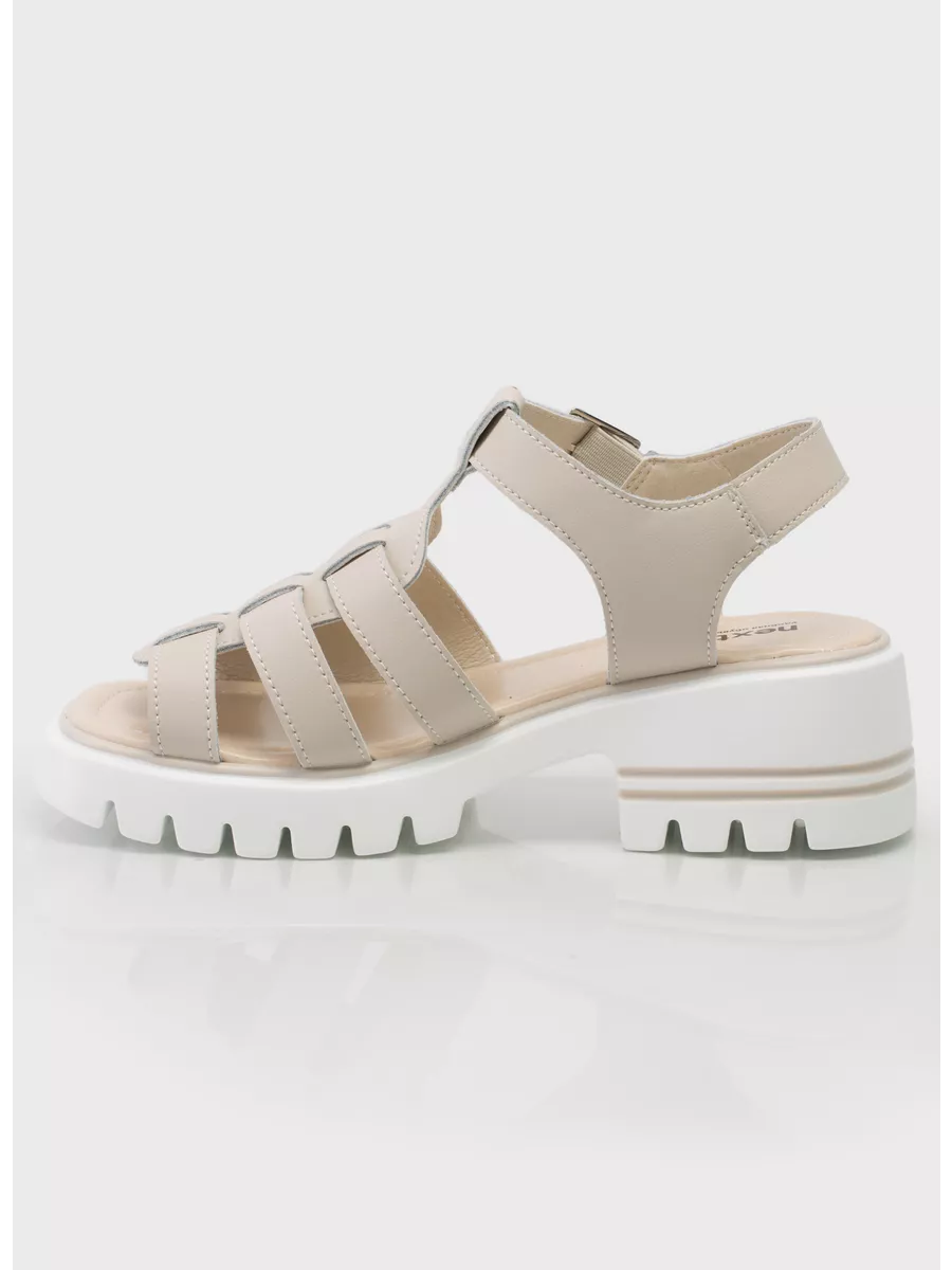 Босоножки натуральная кожа на устойчивом каблуке CC099-011