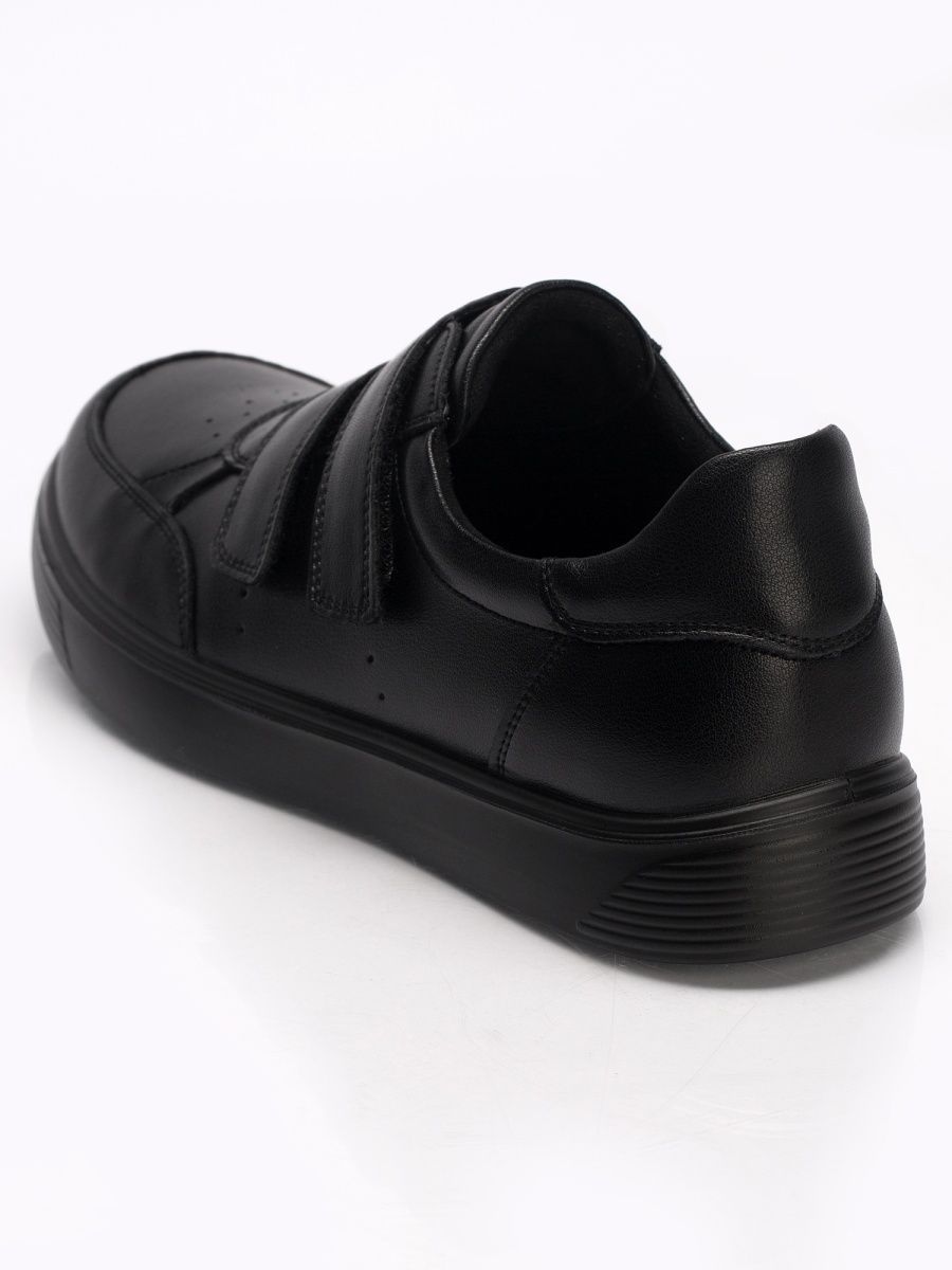 Кроссовки для мальчика натуральная кожа черные подростковые KPA005-010