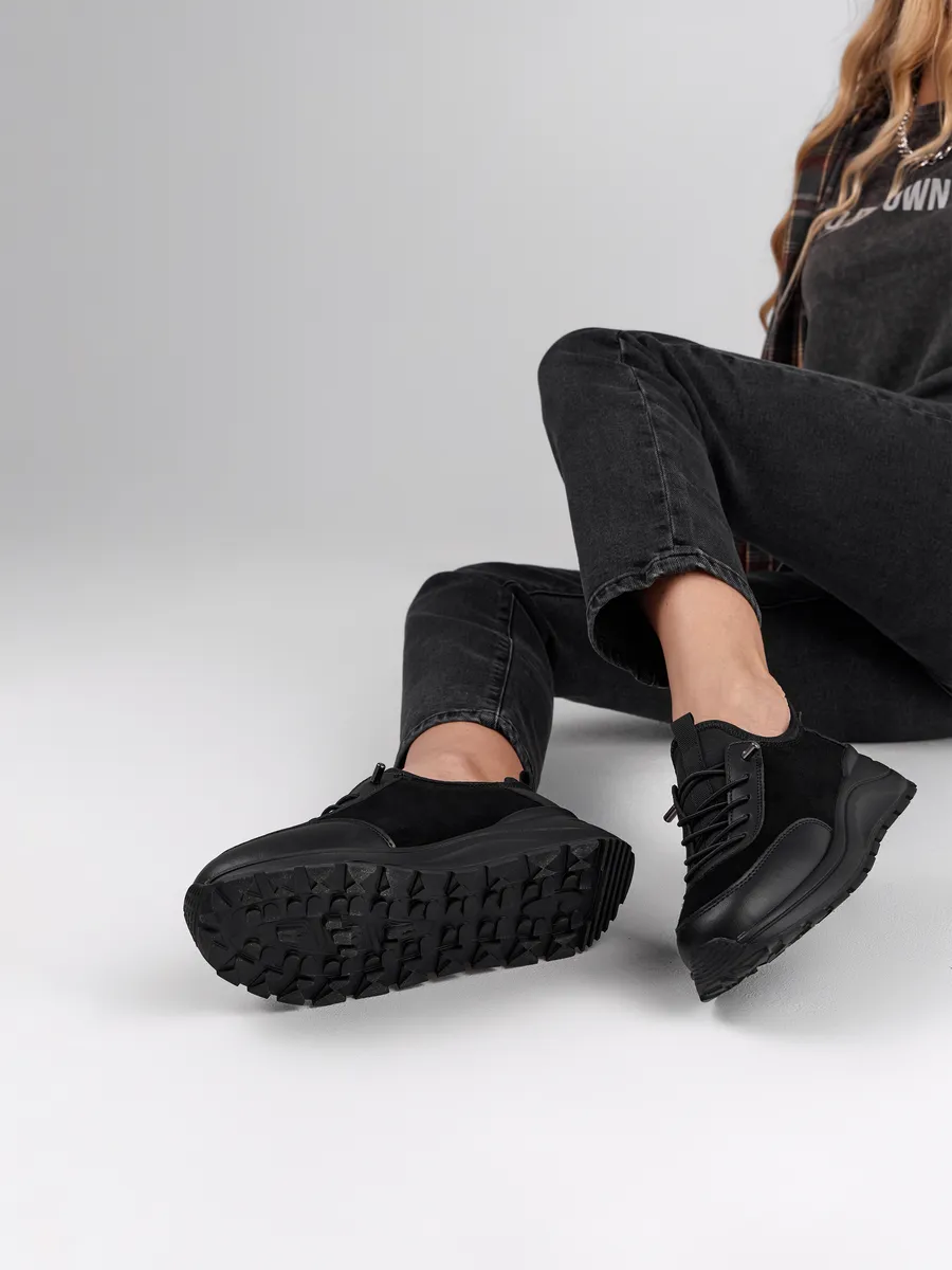 Кроссовки женские демисезонные натуральная кожа на платформе FB310-011k