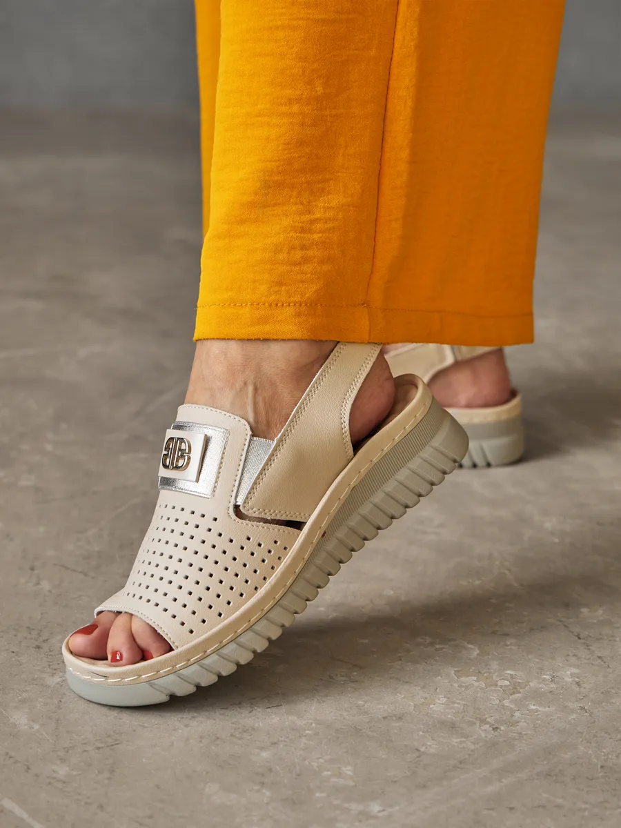 Босоножки женские летние без каблука натуральная кожа FB298-021k