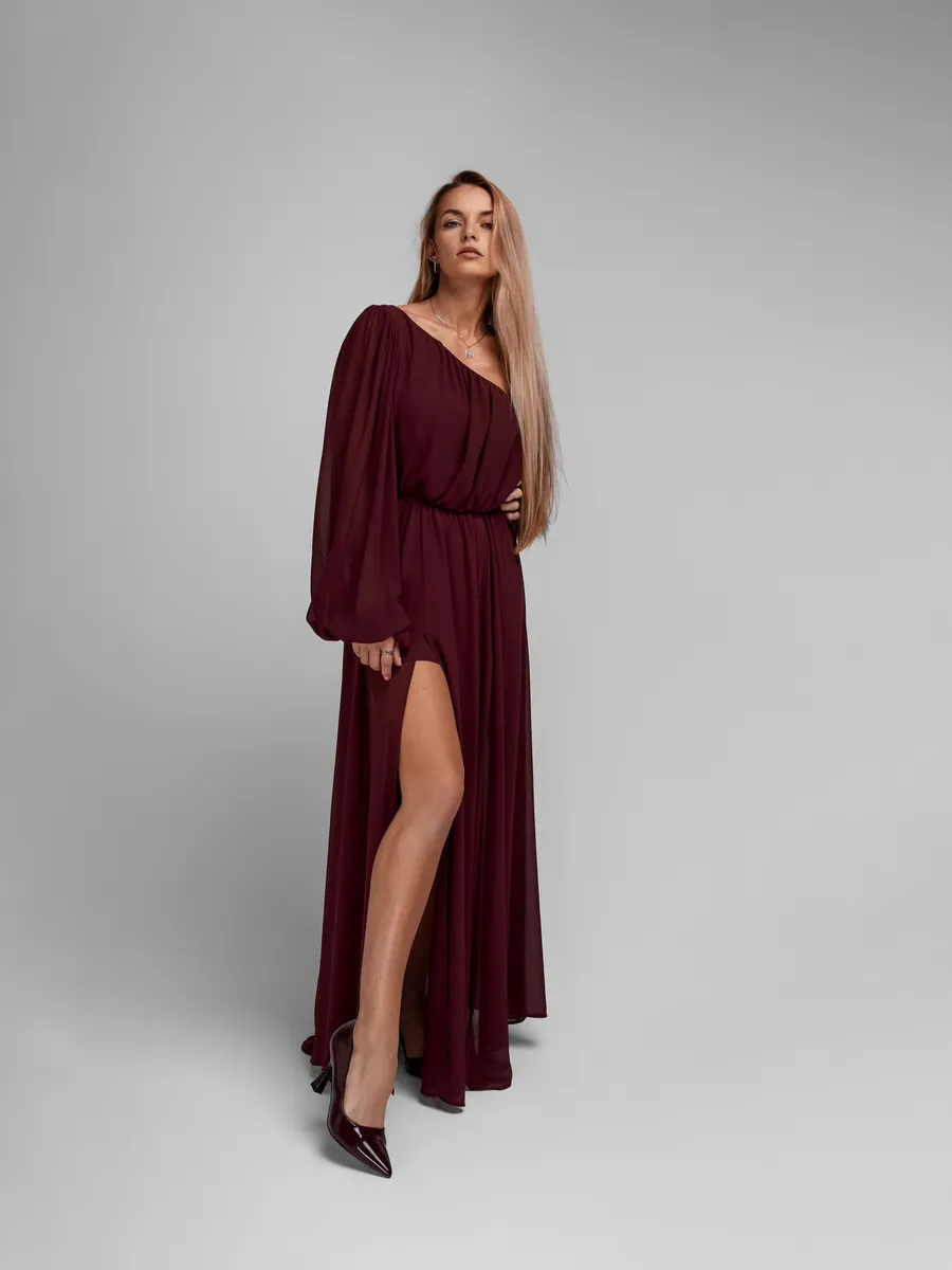 Туфли женские на каблуке вечерние лакированные бордовые HIR-52511-1E-AP