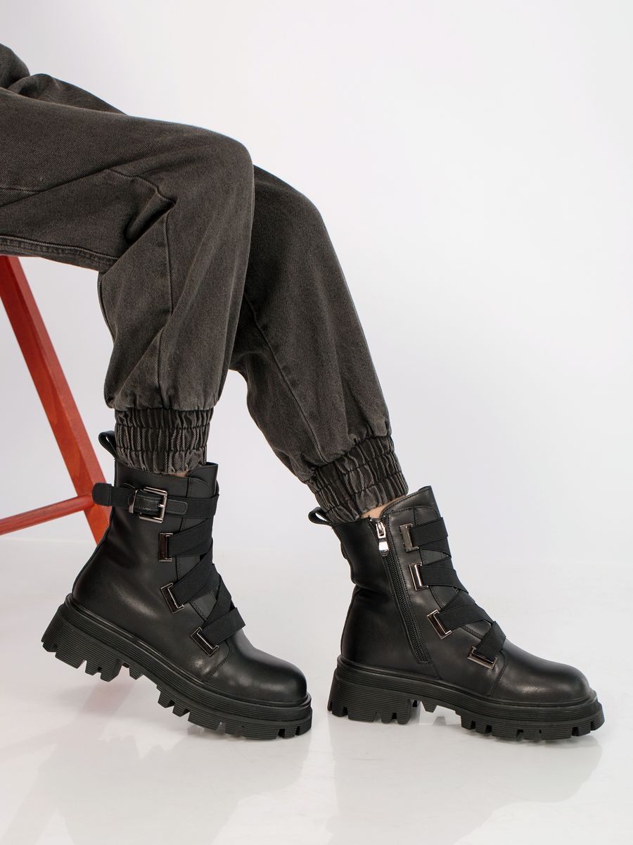 Ботинки зимние натуральная кожа на каблуке KPS005-040K