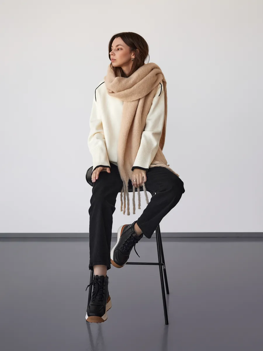 Ботинки женские зимние натуральная кожа спортивные 42-ZBE34-1-101