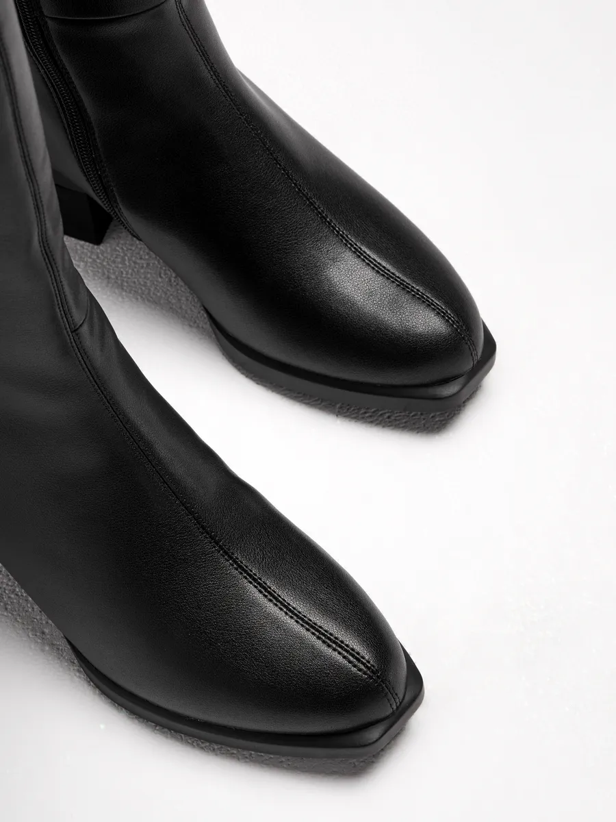 Сапоги женские зимние натуральная кожа на каблуке U600-030k