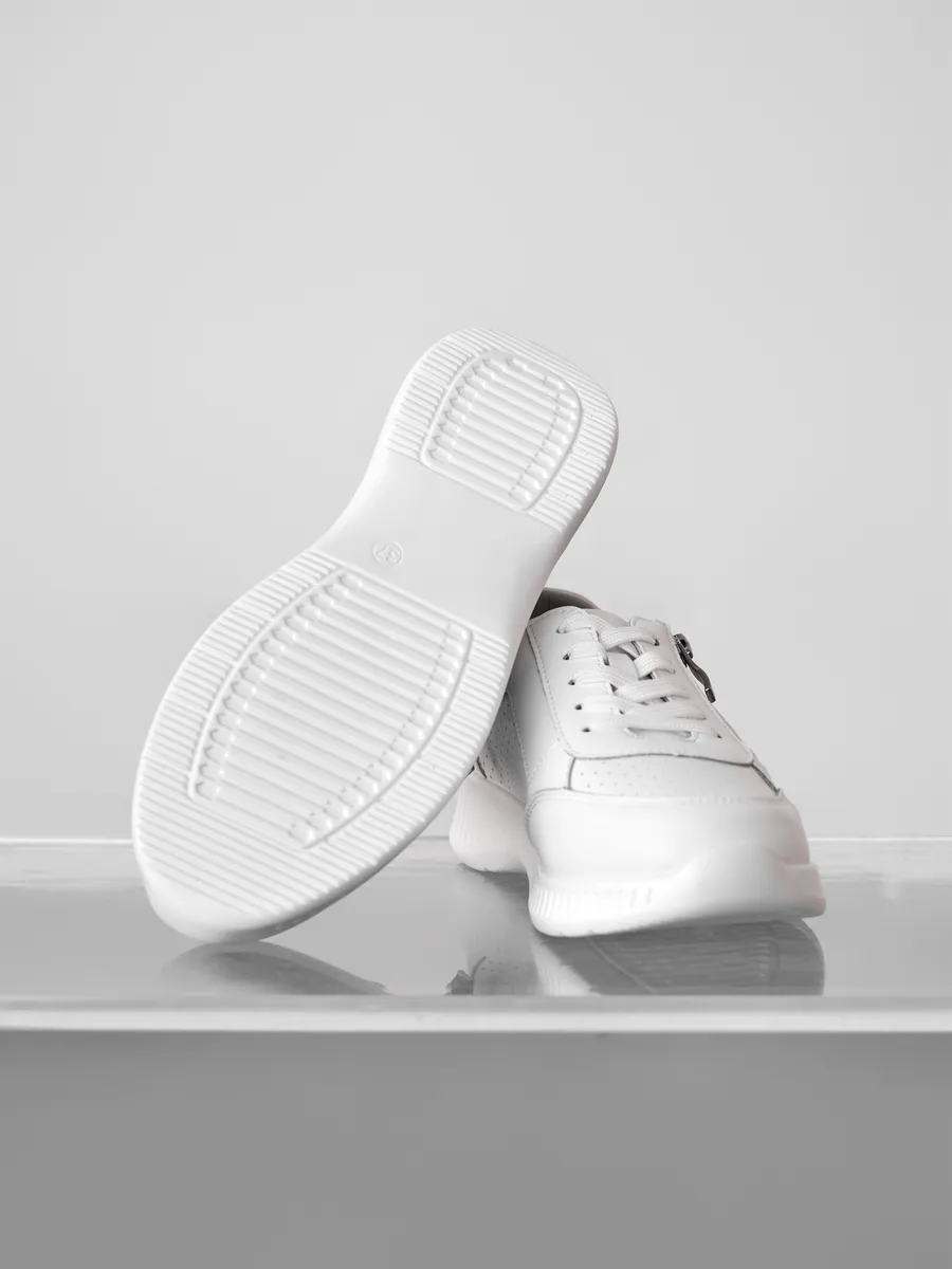 Кроссовки женские летние белые на платформе дышащие RN160-013