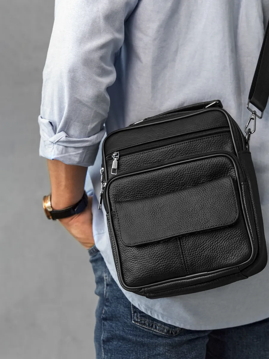 Сумка мужская через плечо кожаная барсетка натуральная кожа XV023-01S